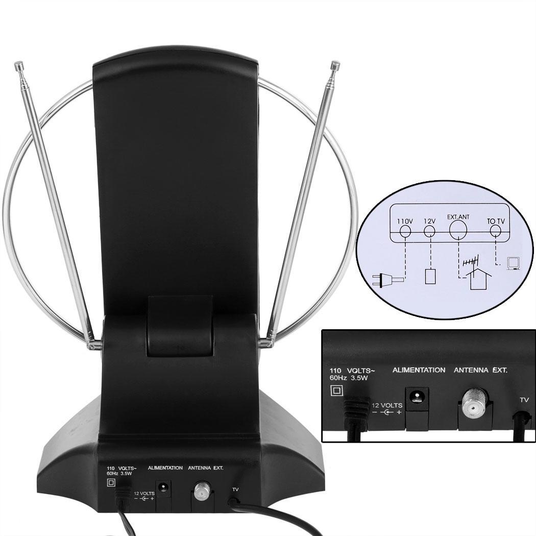 Digital Indoor TV Antenna High Gain 36dB HDTV DTV HD VHF UHF+50M Cable